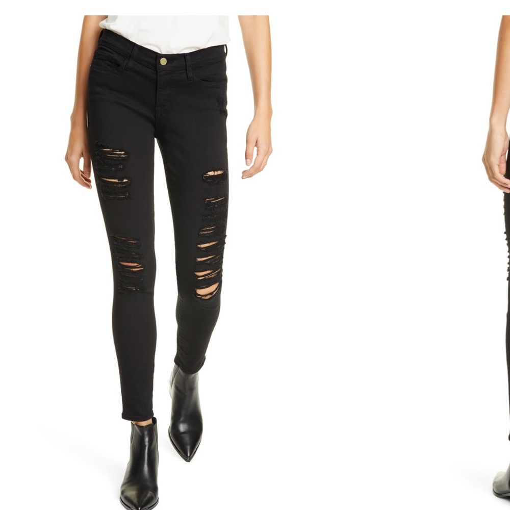 Frame Denim Le Skinny de Jeanne destroyed Black 29